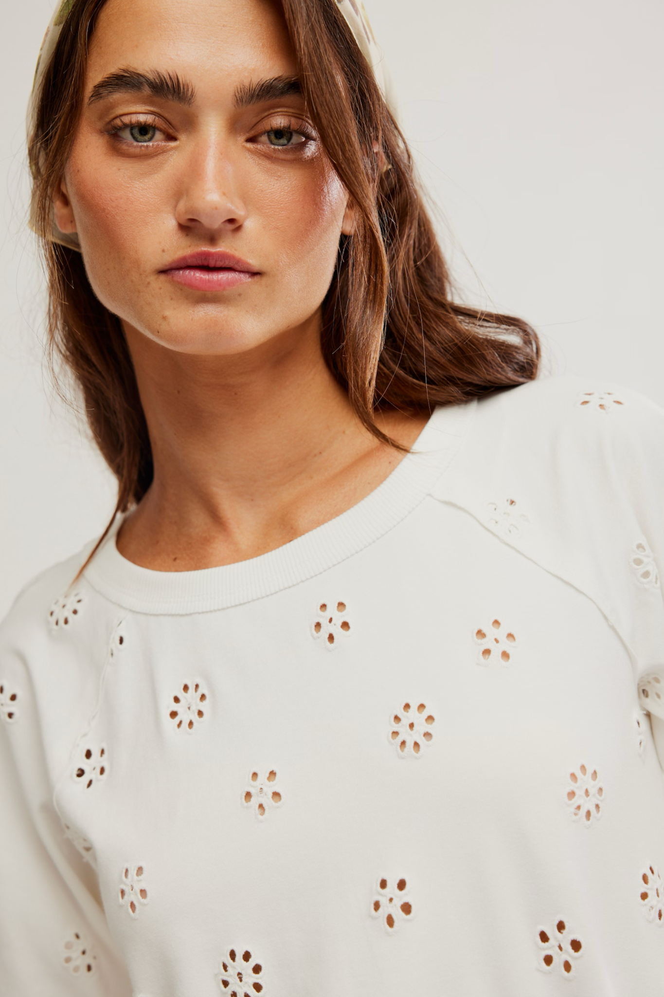 Jessie Whisper White Eyelet Tee