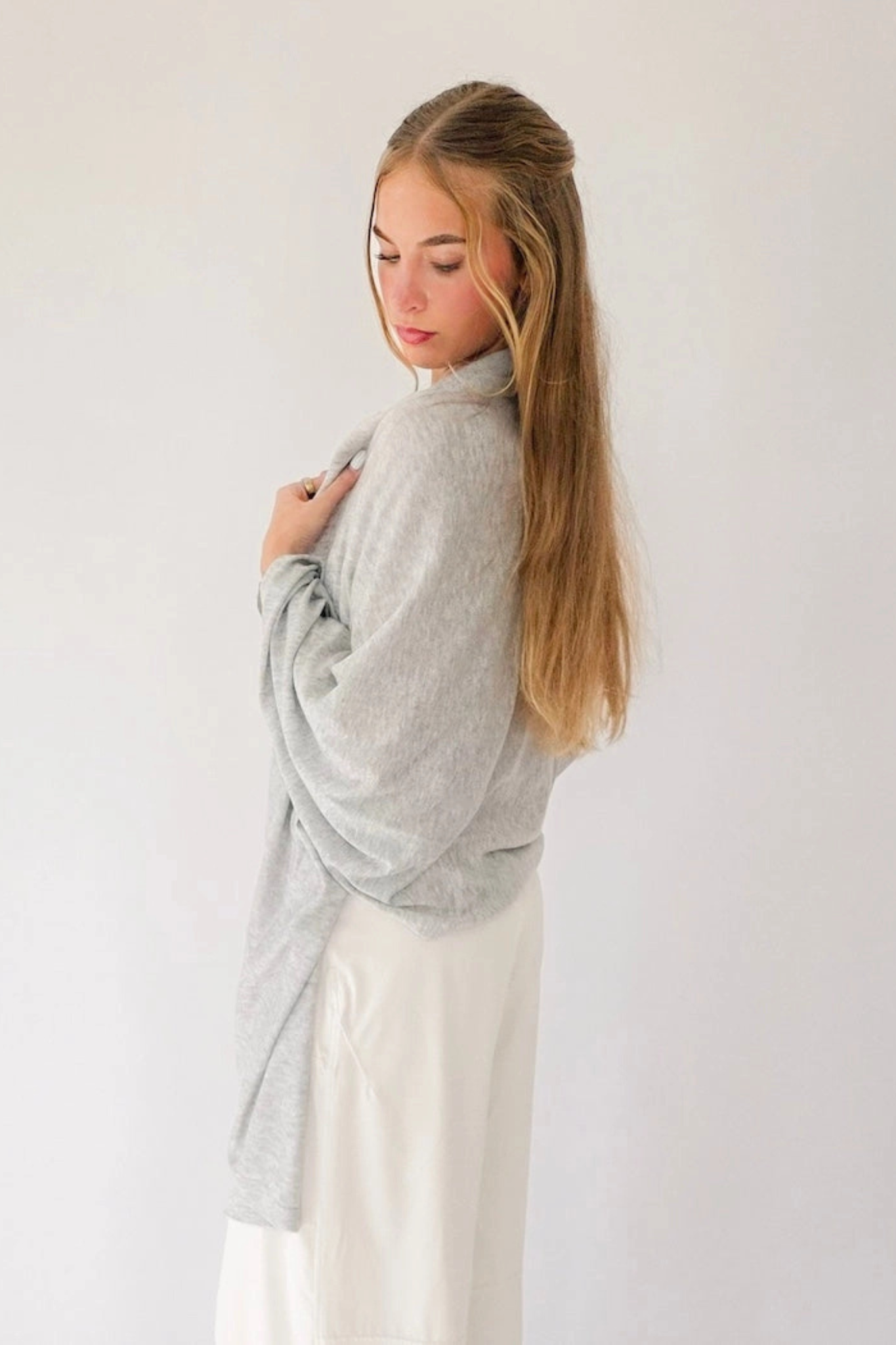 Catalina Light Grey Travel Scarf