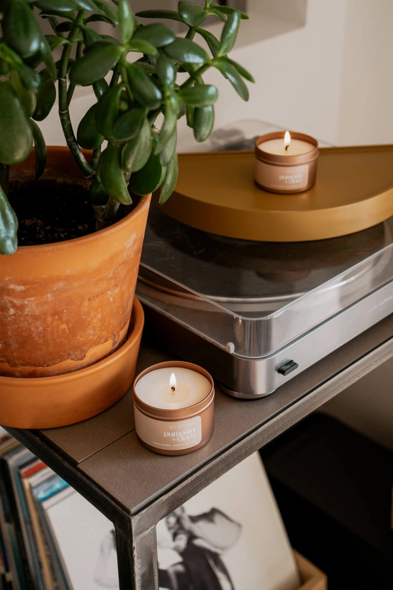 Pumpkin + Clove Candle Tin