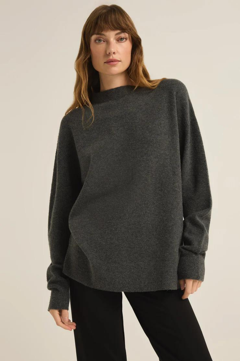 Gia Charcoal Heather Sweater