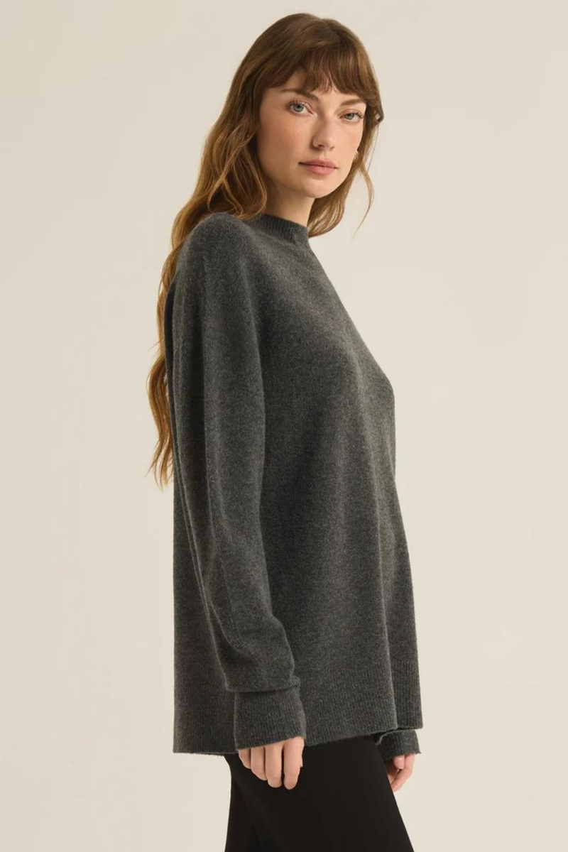 Gia Charcoal Heather Sweater