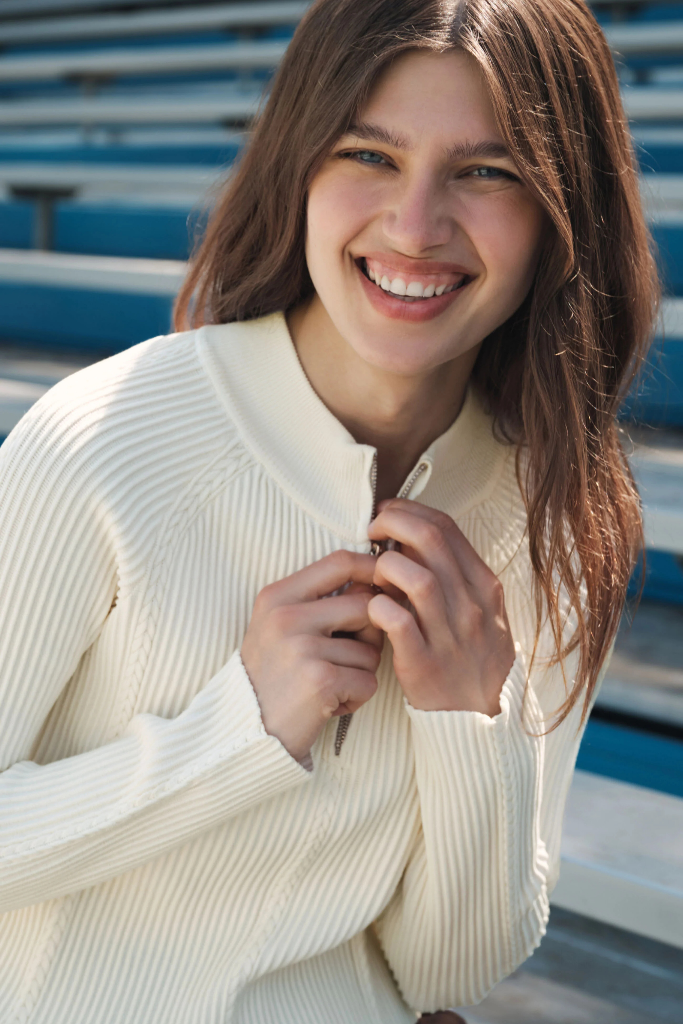 Summit Sandstone Half Zip Sweater