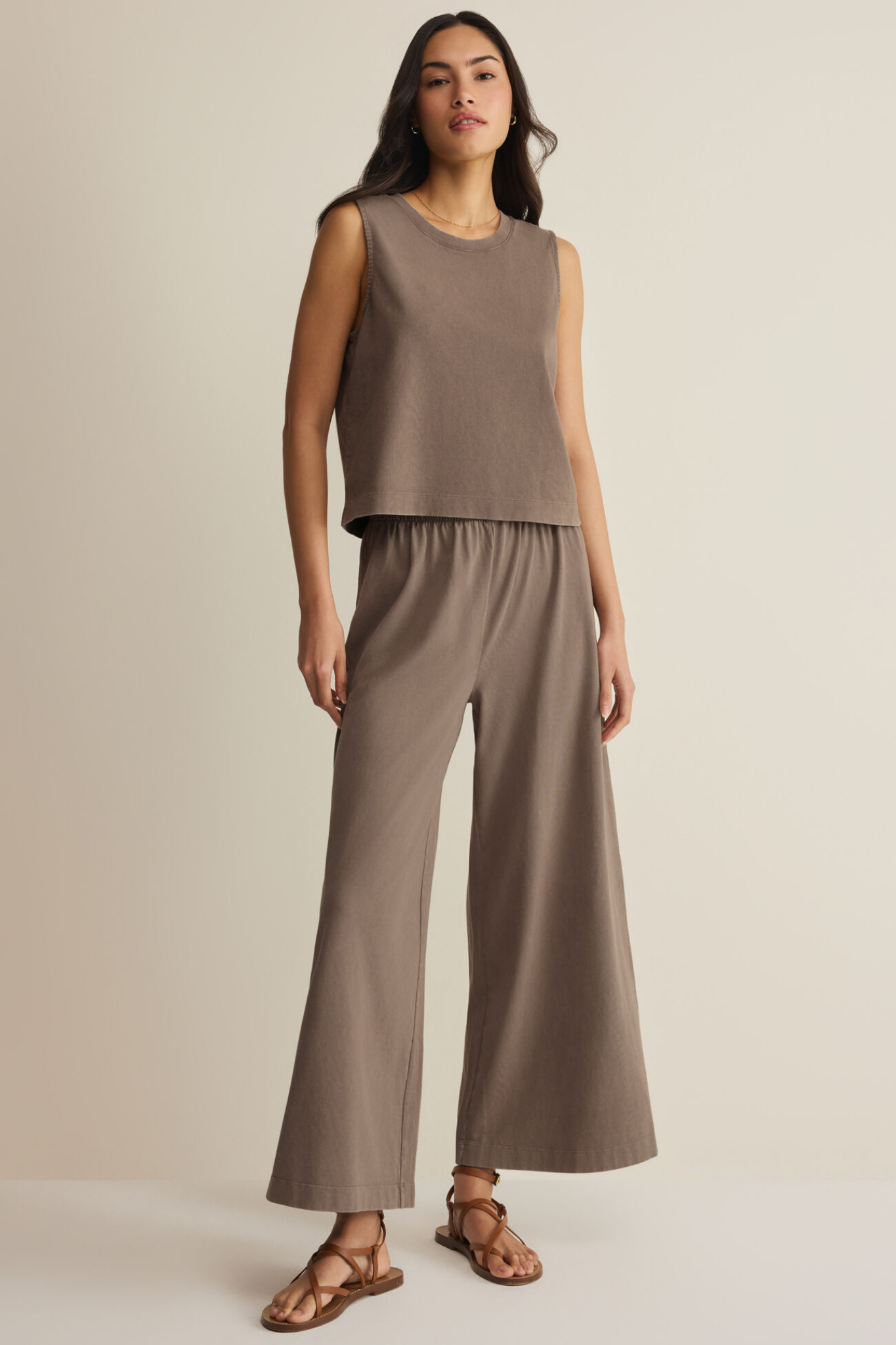 Sloane Taupe Jersey Tank