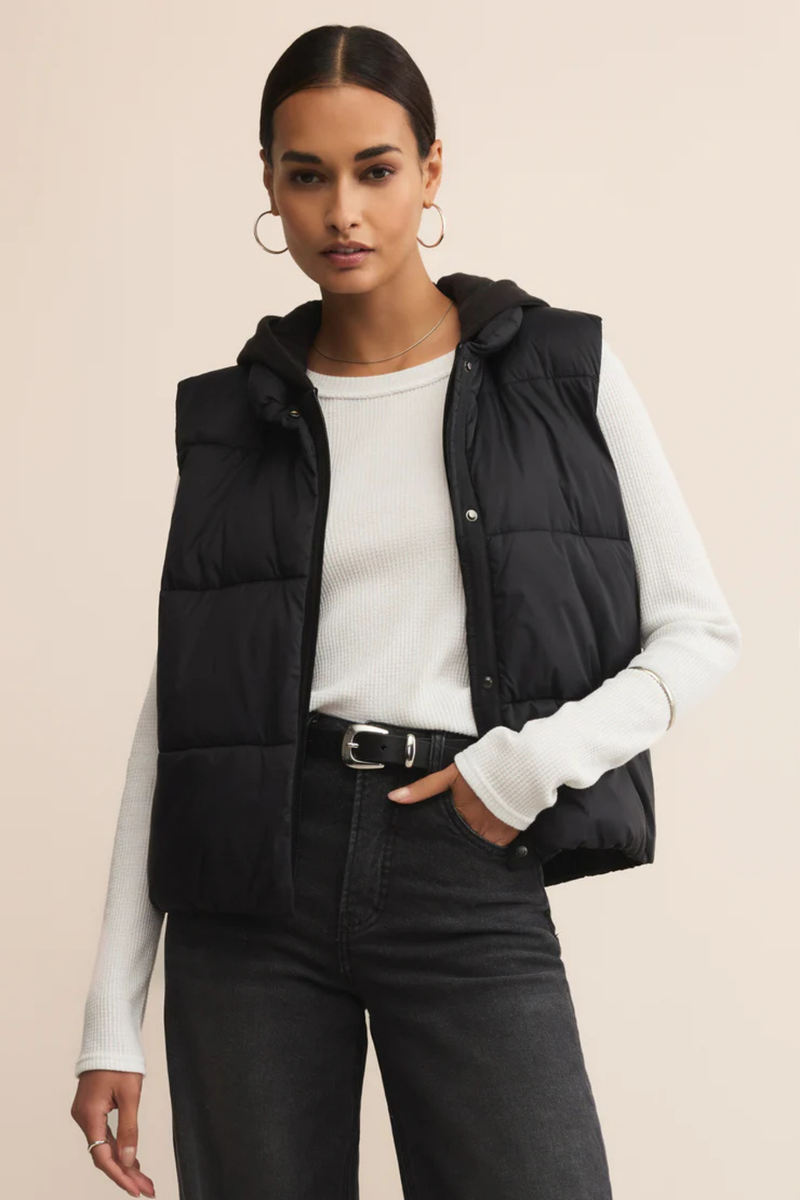 Essential Black Puffer Vest