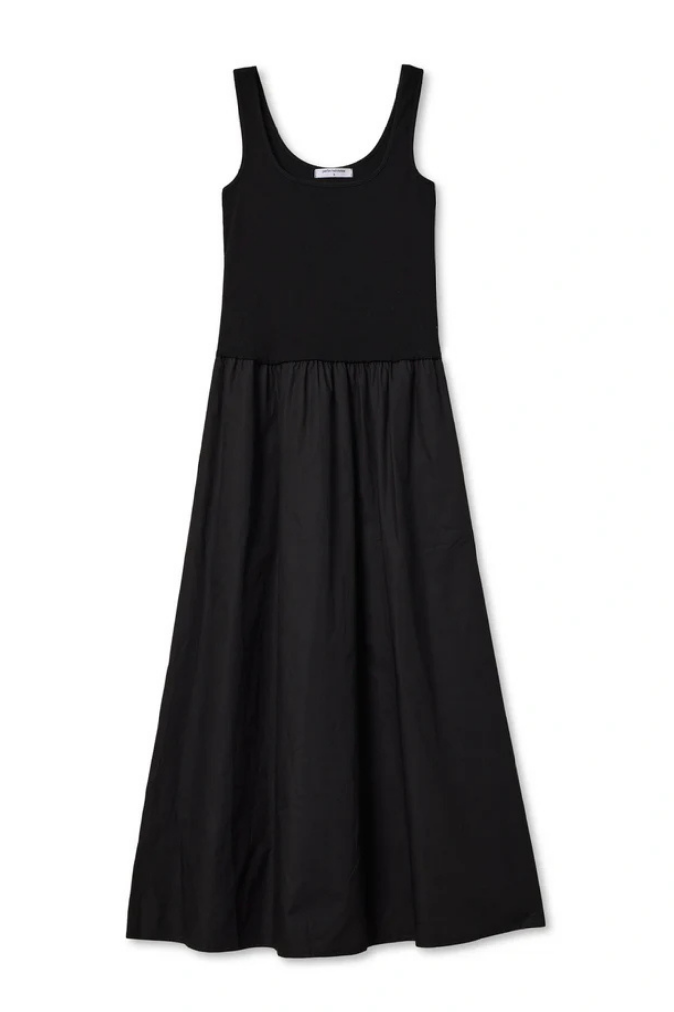 Fabiola True Black Poplin Midi Dress