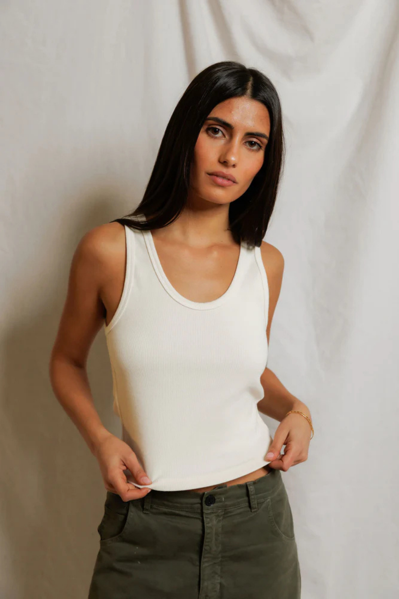 Blondie Bright Ivory Tank