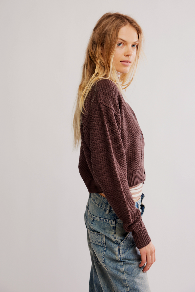 Lila Chocolate Cardi