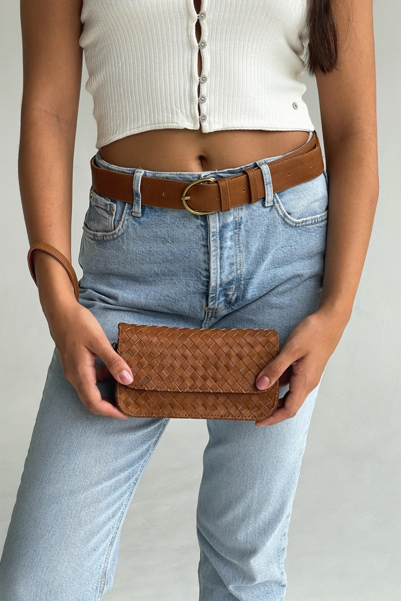 Ziggy Woven Bag - Tan