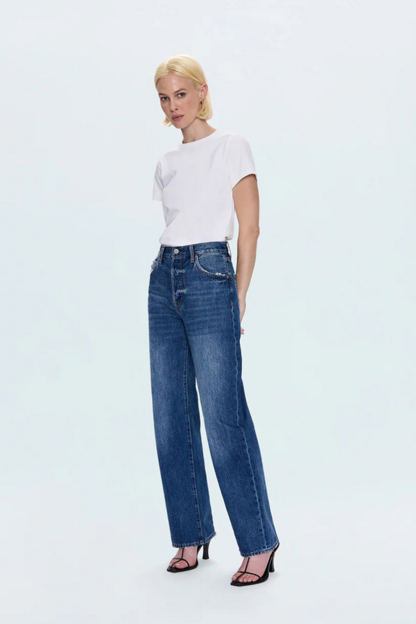 Tate Fulton High Rise Bowed Wide Leg