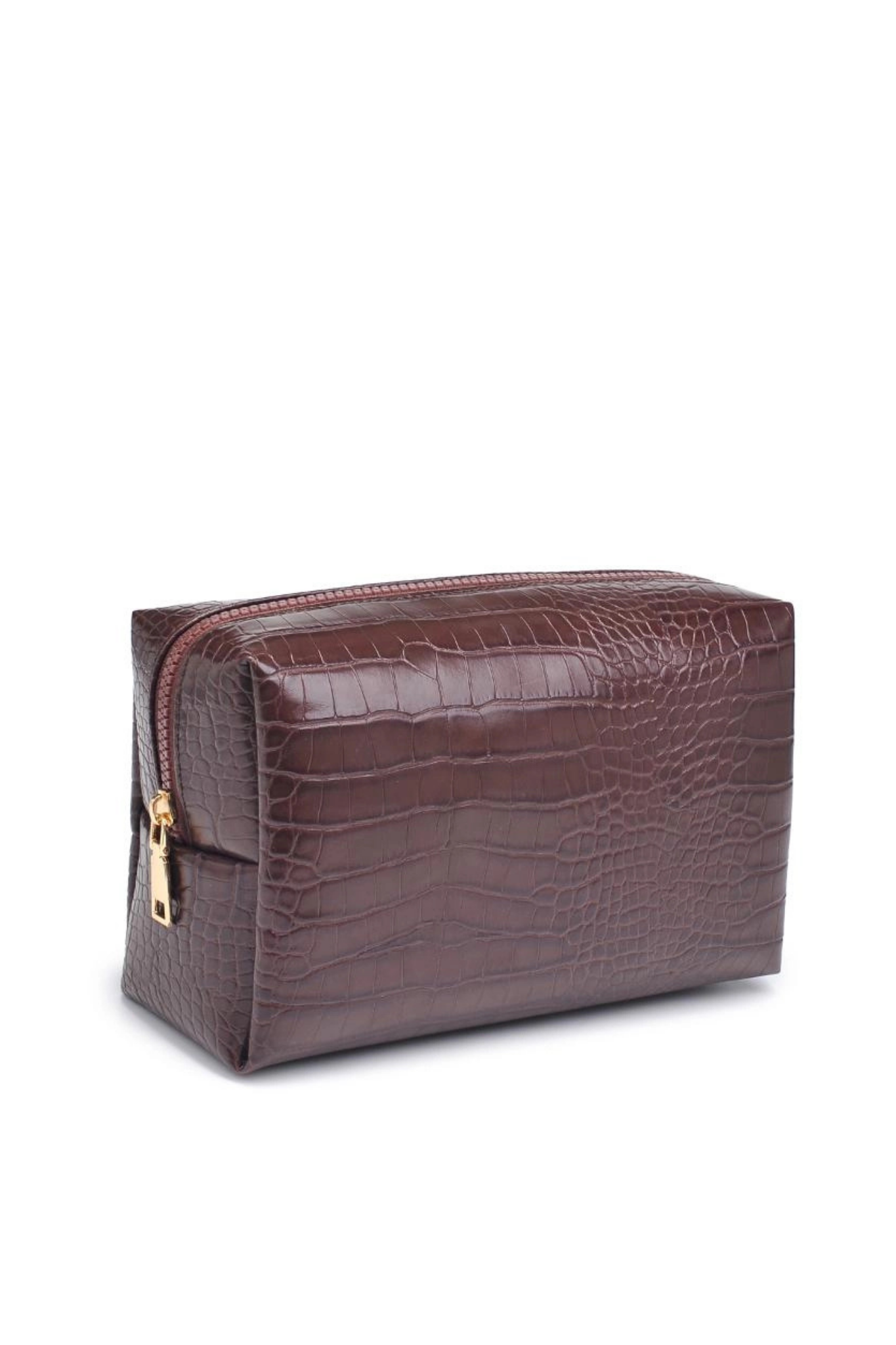 Chocolate Croc Cosmetic Bag