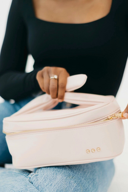 Blush Bow Cosmetic Bag