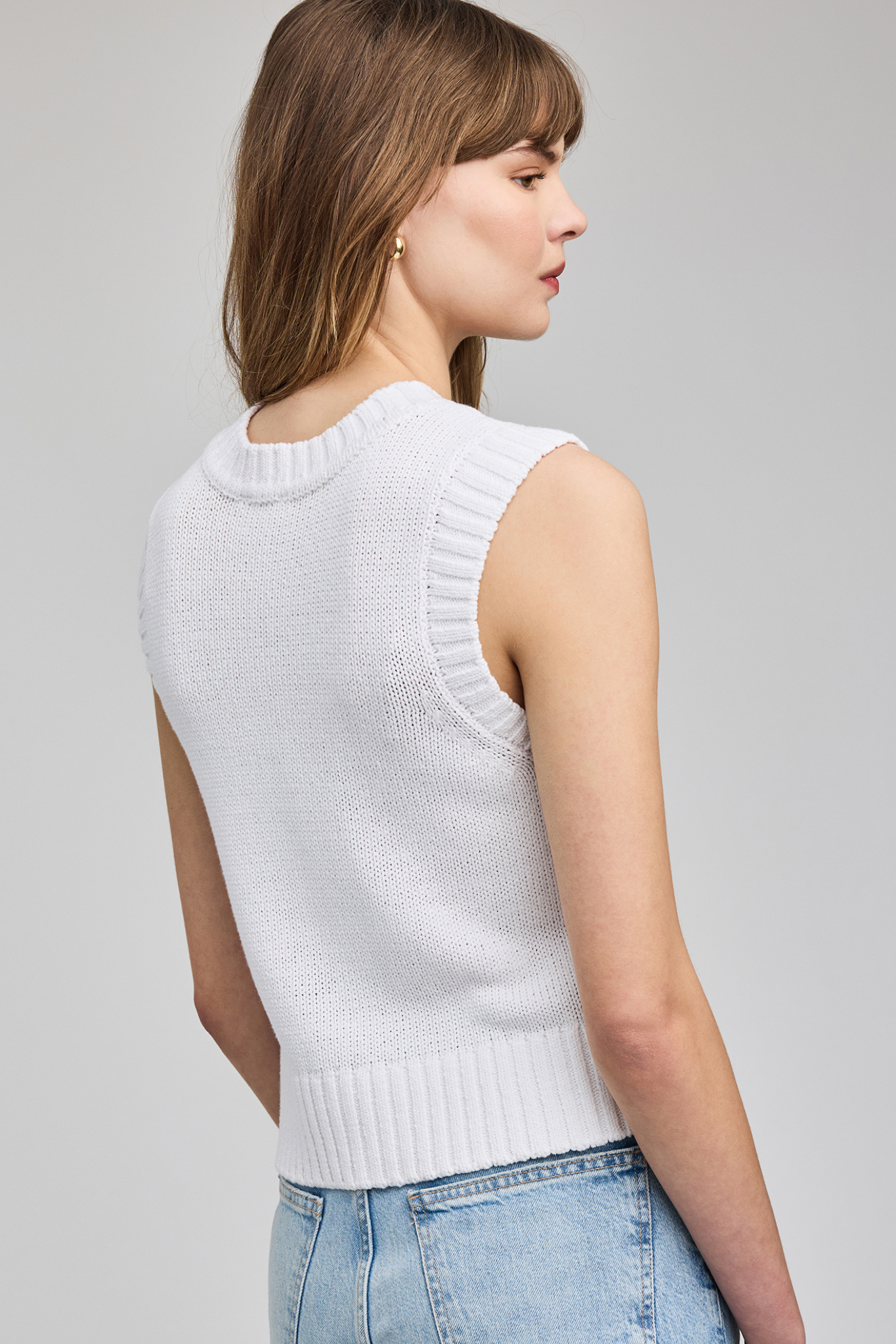 Pippa White Sweater Vest