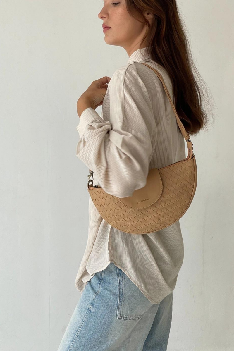 Naomi Woven Bag - Sand