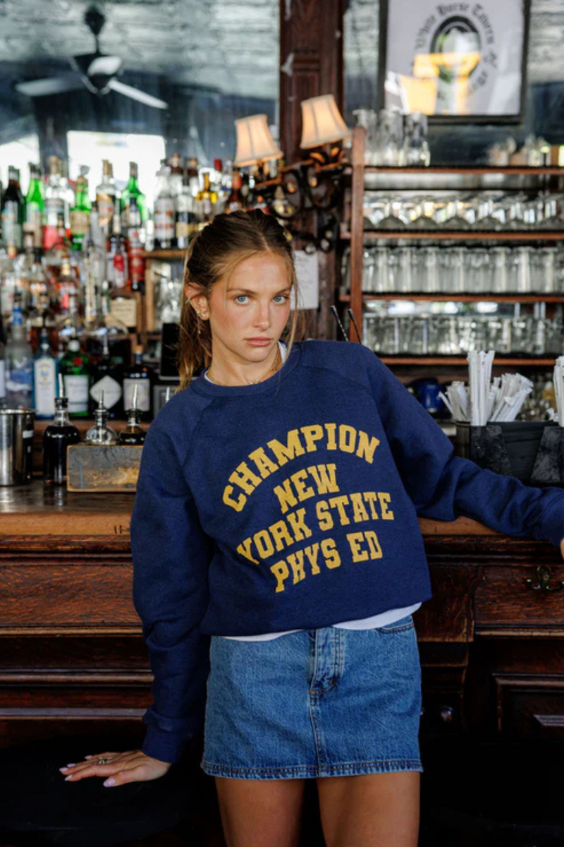NY Phys Ed Raglan Crew