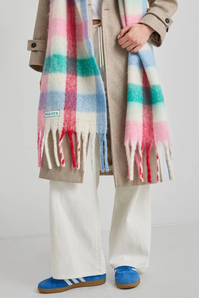 Multi Checked Blanket Scarf