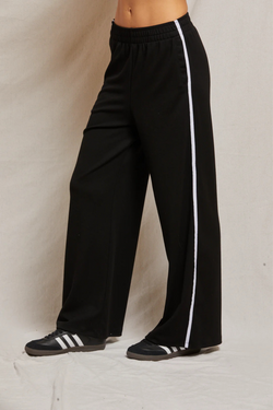 Nadia Black Travel Wide Leg Pant