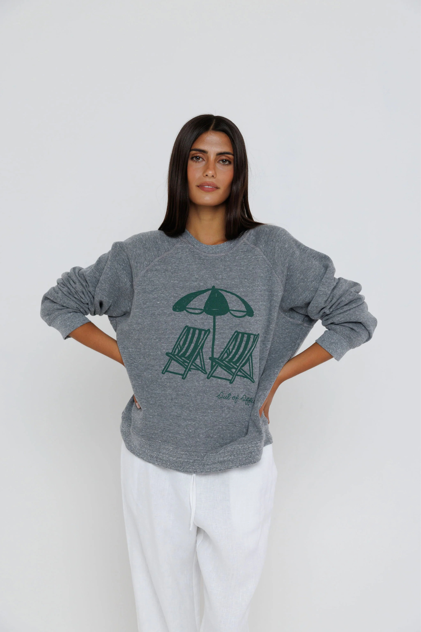 Out of Office Raglan Crew