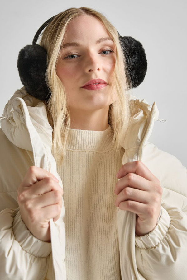 Black Faux Fur Earmuffs