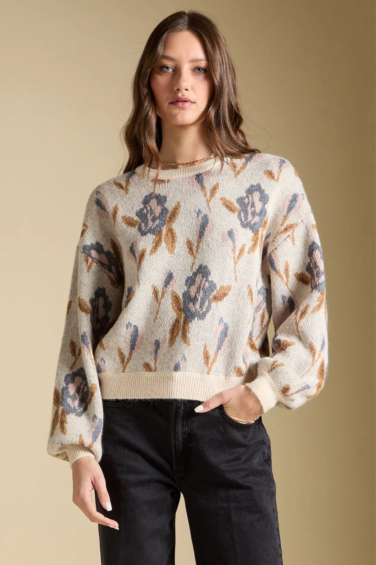 Ronnie Natural Floral Sweater