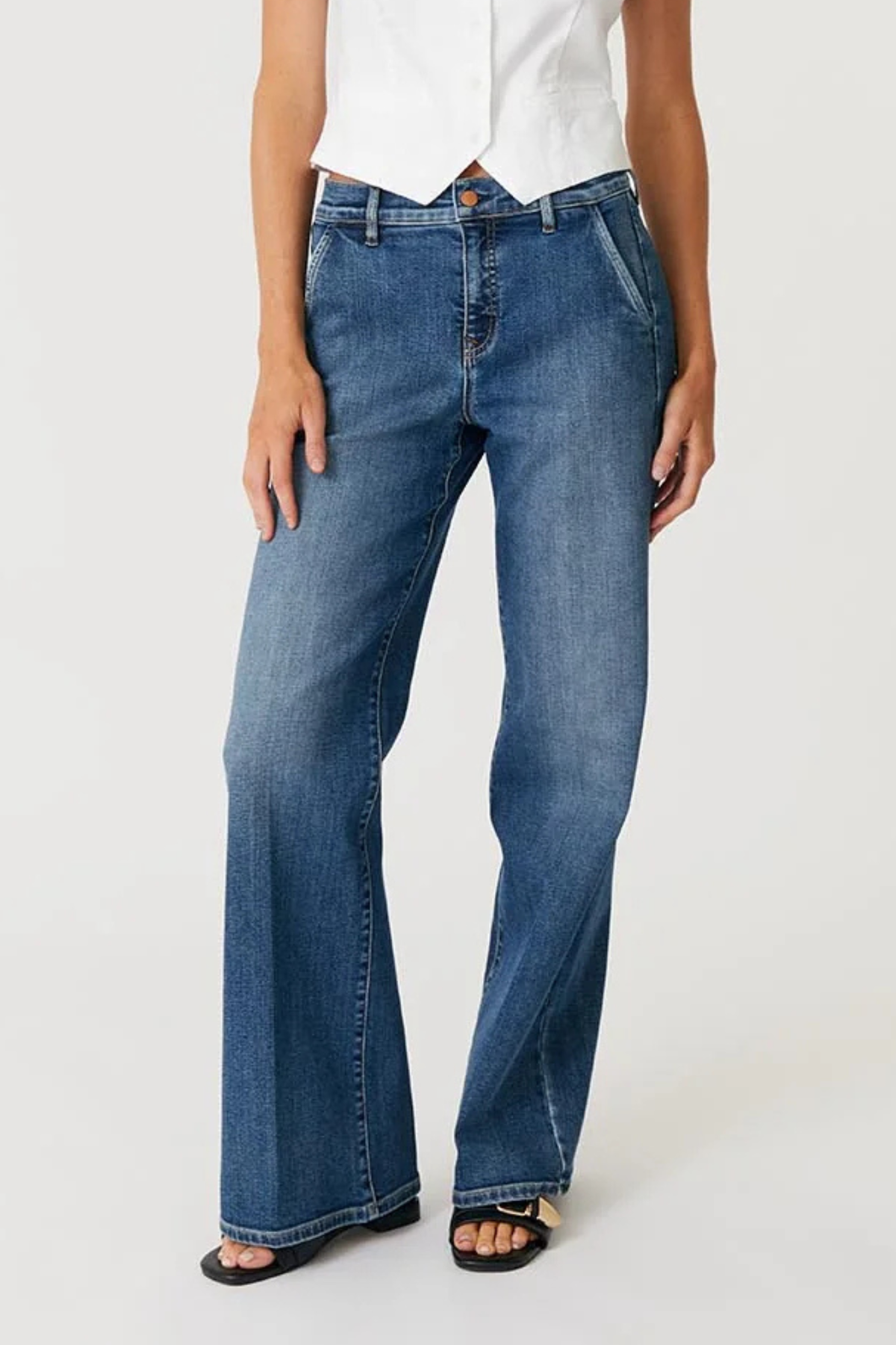 Ellis Blue Strand Denim Trouser