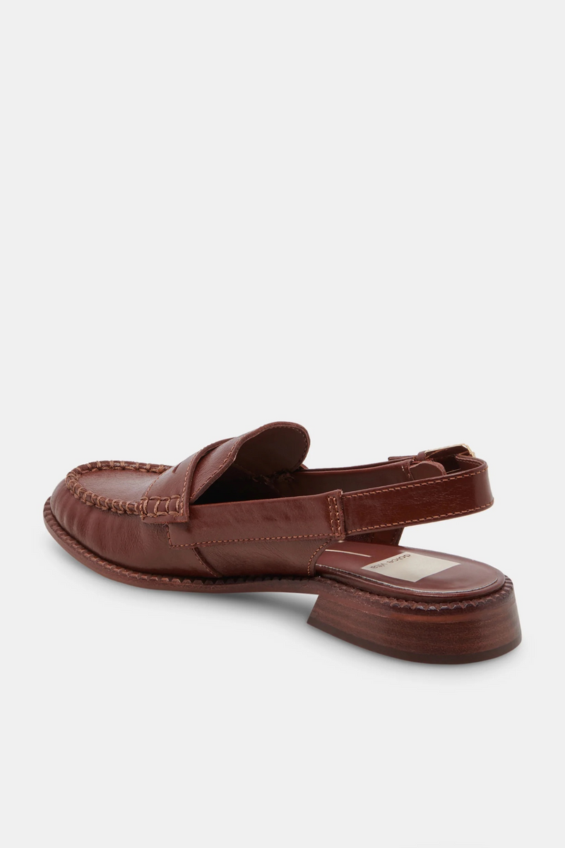 Hardi Brown Crinkle Patent Loafer