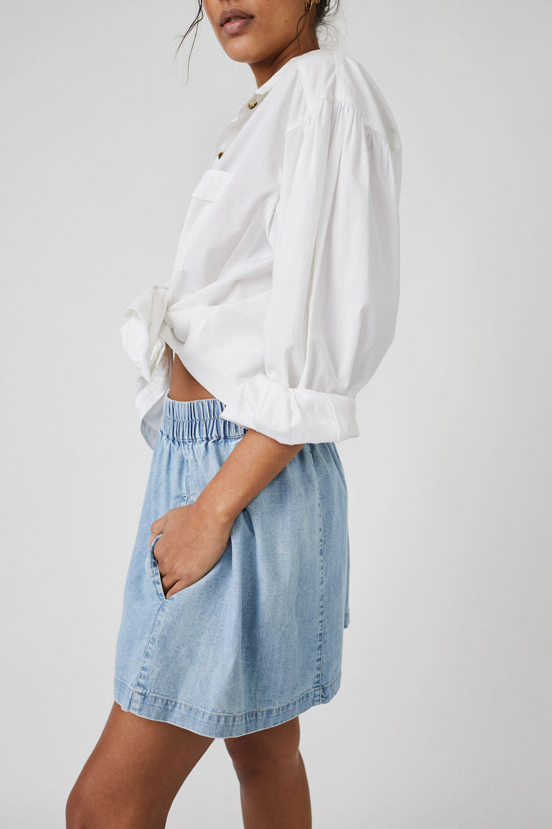 Get Free Chambray Pull On Short