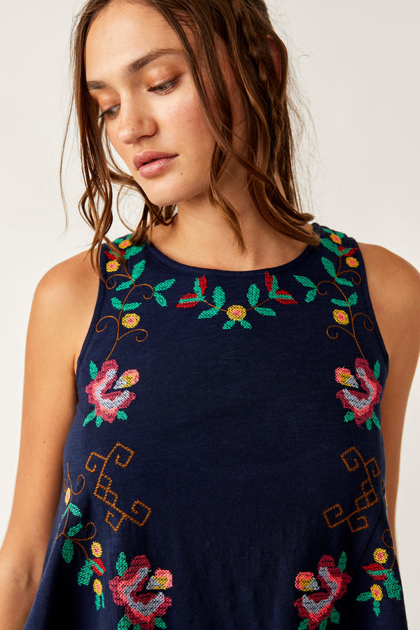 Fun and Flirty Embroidered Tank