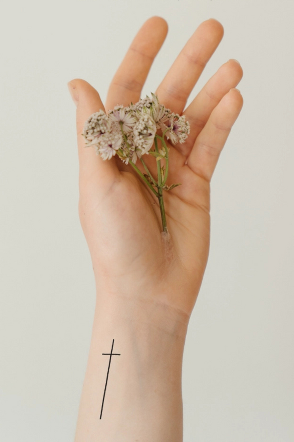 Cross Temp Tattoo