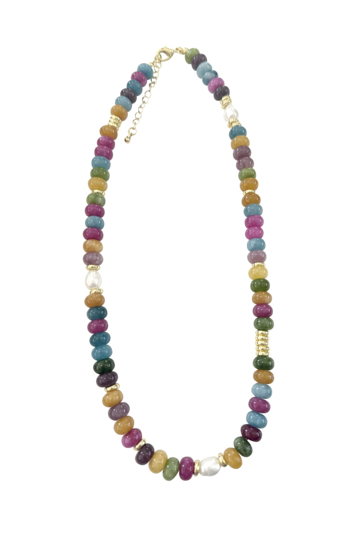 Autumn Beaded Pearl Necklace