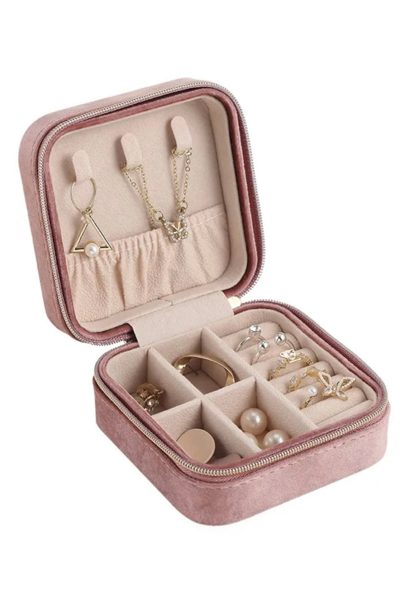 Blush Velvet Jewelry Box