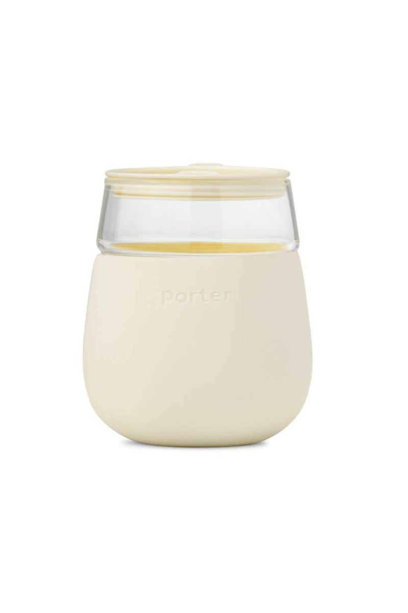 Cream Porter Glass Cup