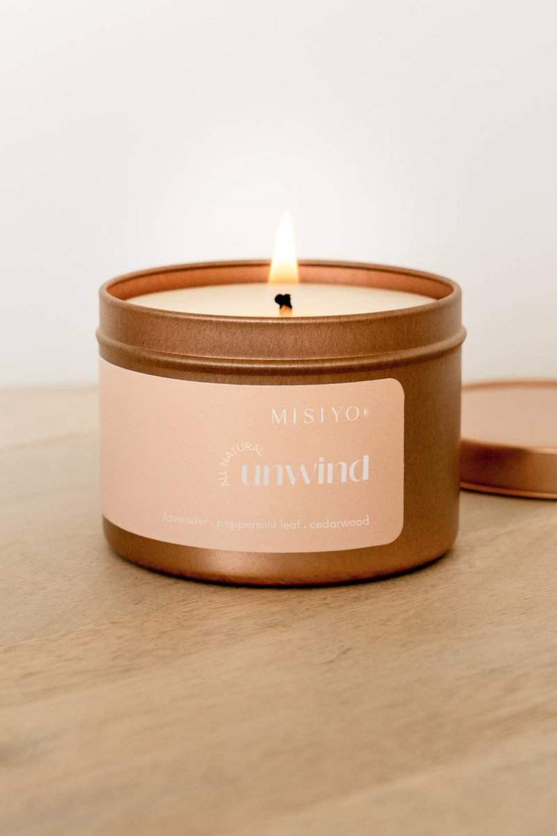 Unwind Natural Candle Tin – Lily + Sparrow Boutique