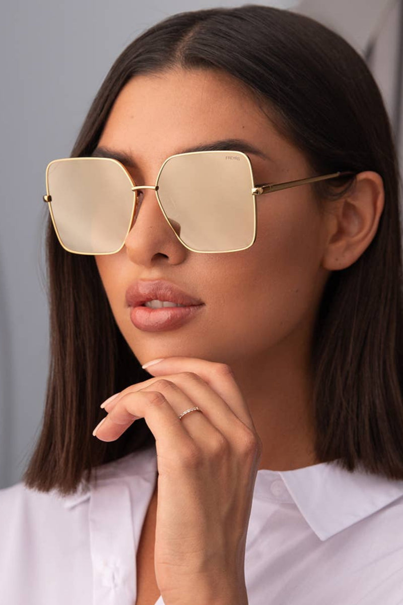 Dream Girl Gold Mirrored Sunglasses
