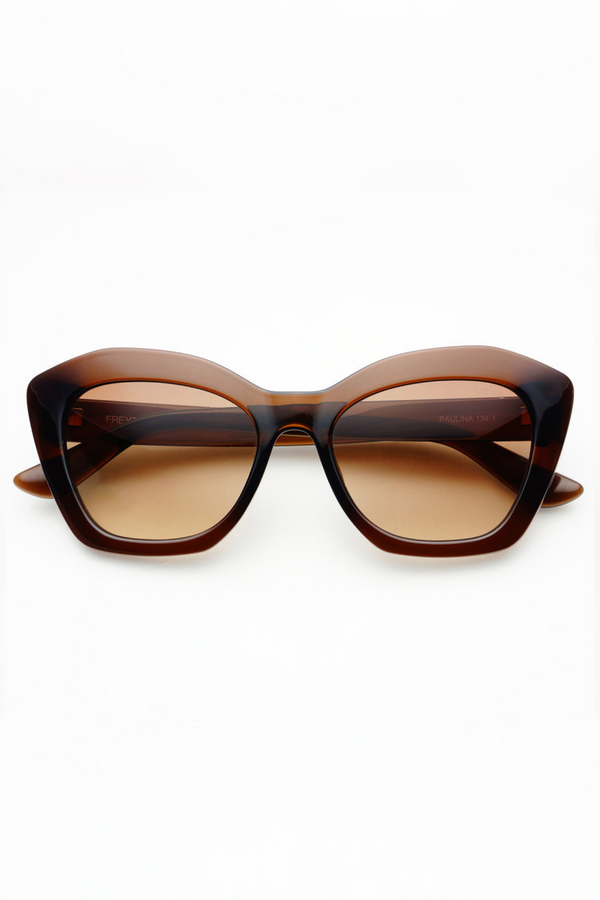 Paulina Brown Cat Eye Sunglasses