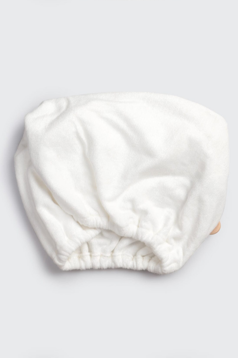 White Eco-Friendly Microfiber Hair Towel