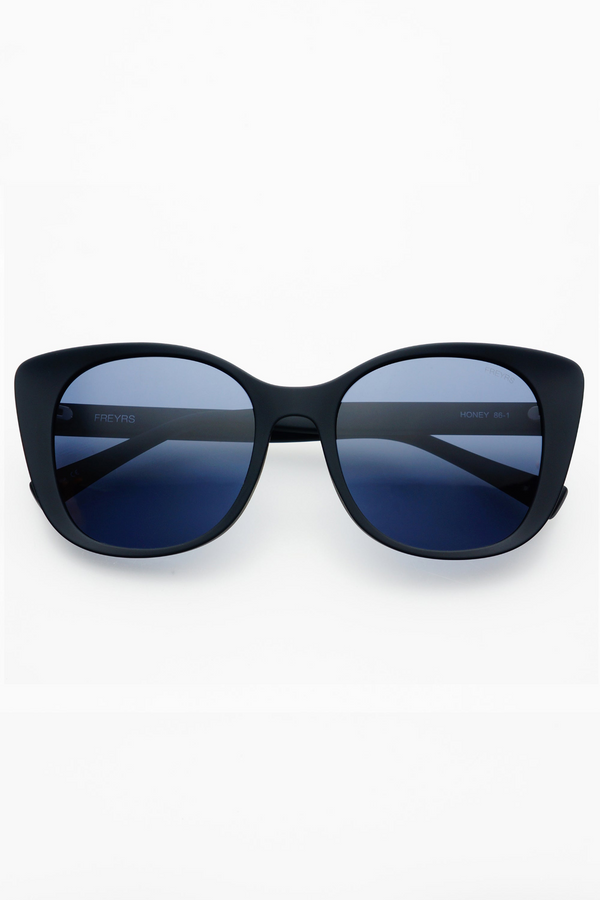 Honey Matte Black Sunglasses