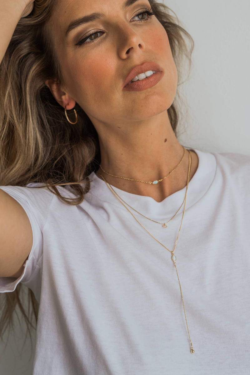 Opal lariat necklace clearance