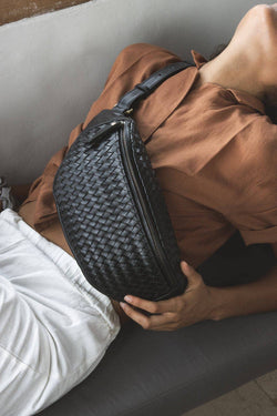 Atlas Woven Bag - Black