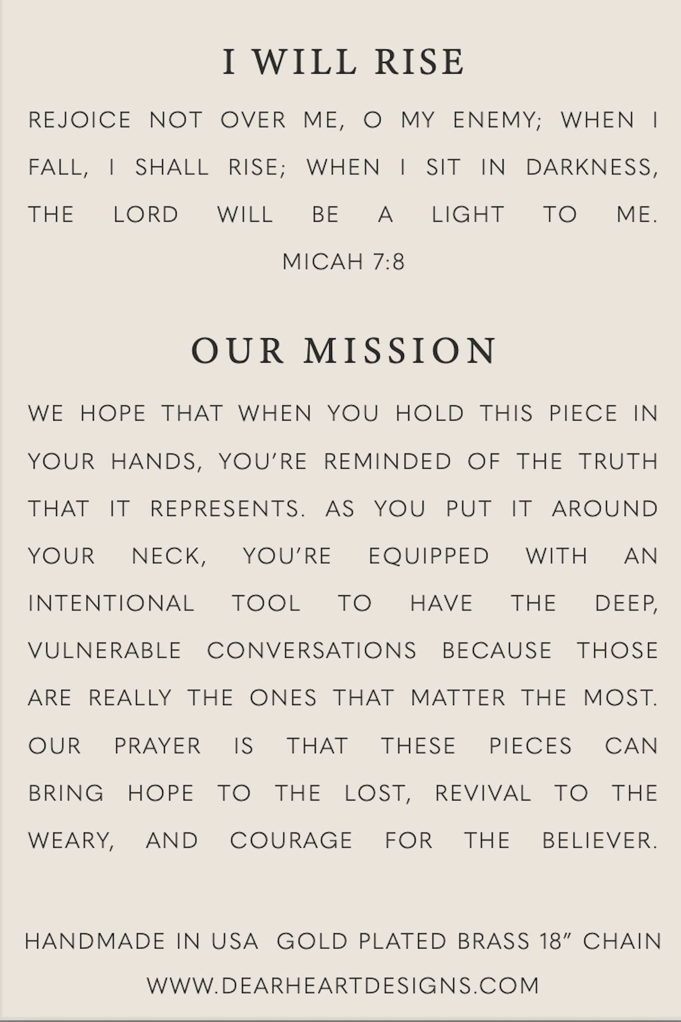 I Will Rise Necklace