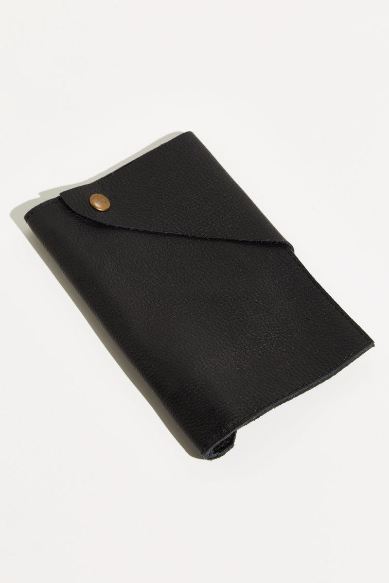 Giorgia Leather Wallet: Washed Black