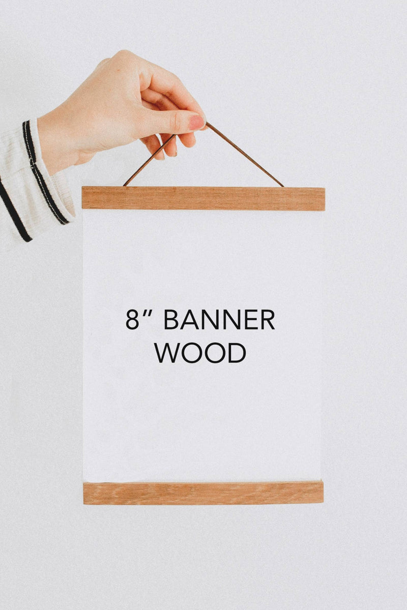 8" Magnetic Wood Banner