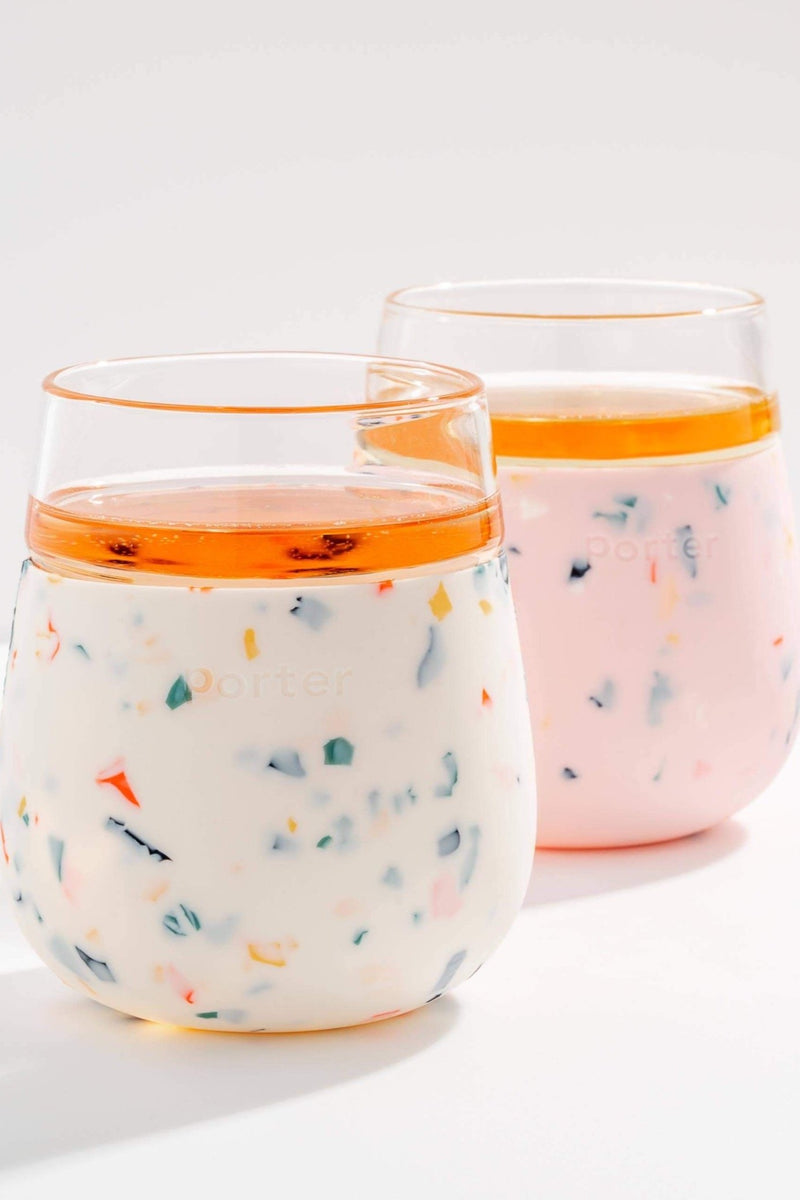 Terrazzo Blush Porter Glass Cup