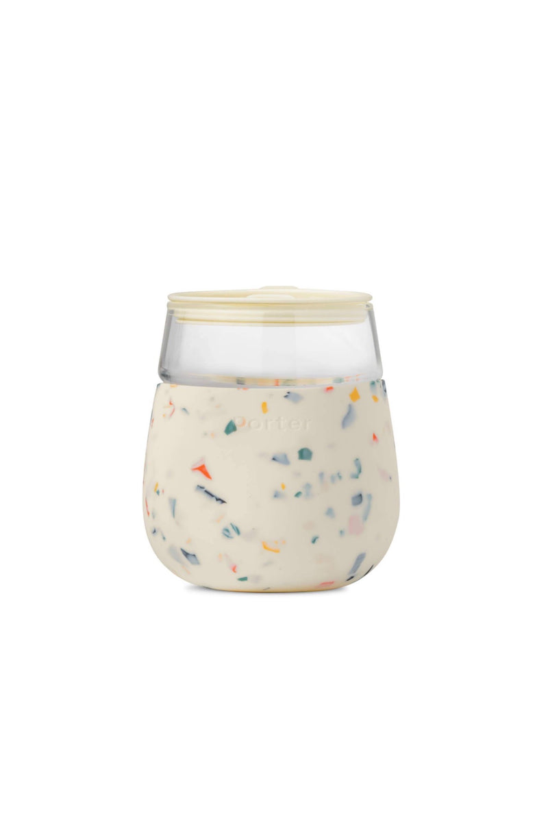 Terrazzo Cream Porter Glass Cup