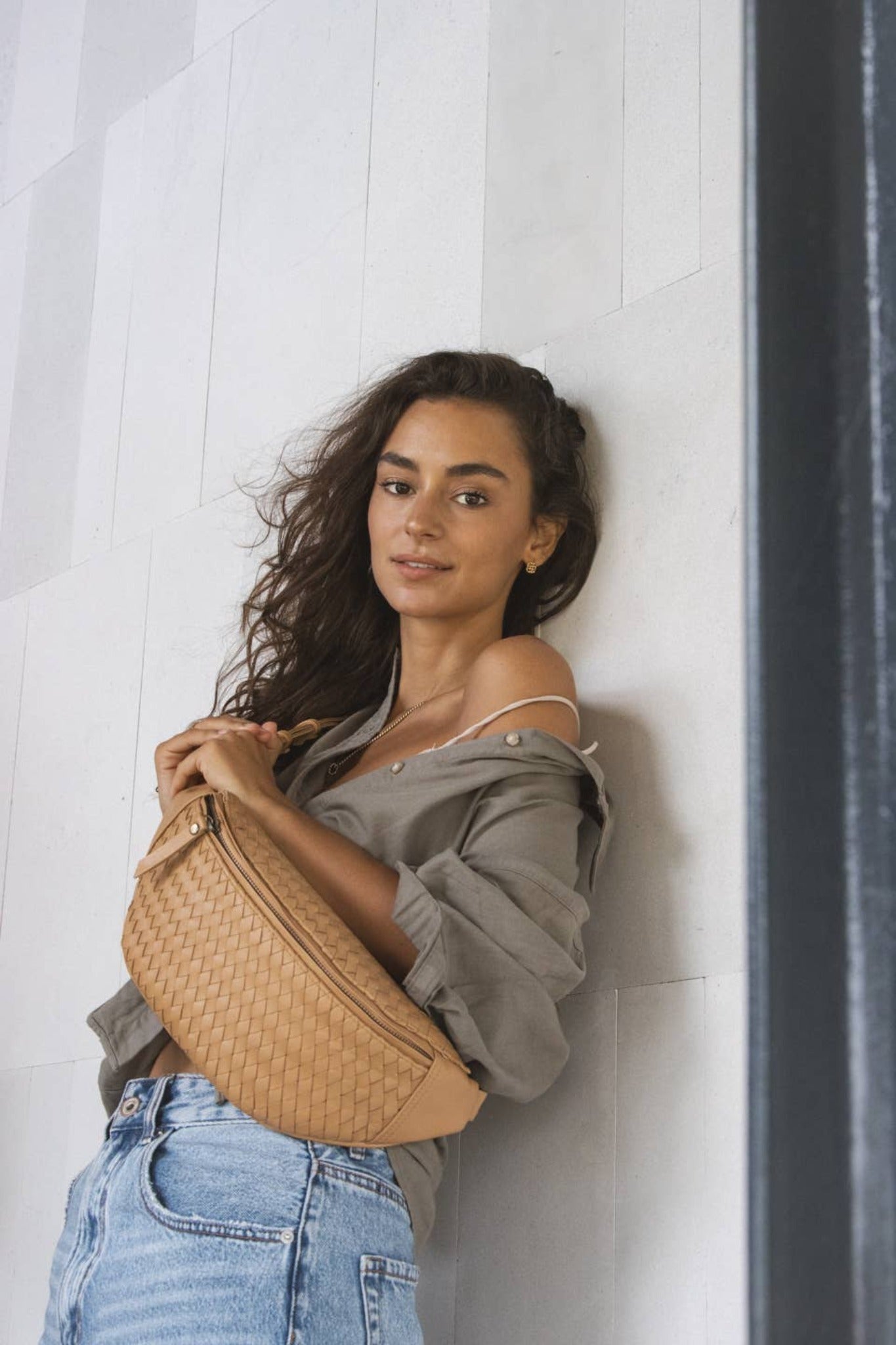 Atlas Woven Bag - Sand